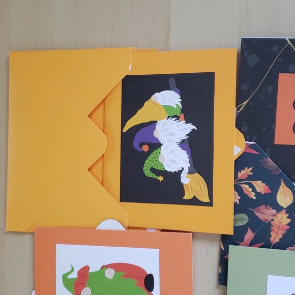 Handmade Mini Gnome Halloween Cards & Envelopes - Picture 4 of 13
